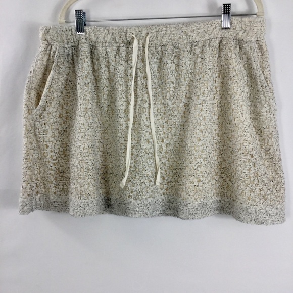 Lou & Grey Lace Overlay Drawstring Mini Skirt Size L - Picture 5 of 10